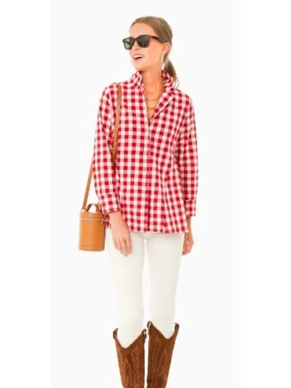 Tuckernuck Pomander Place Red and White Gingham Button-Down Shirt - Picture 1 of 8